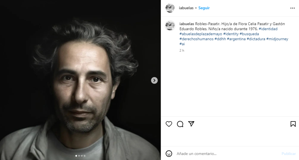 Imágenes generadas a partir de IA para imaginar cómo se verían los nietos buscados por Abuelas de Plaza de Mayo.