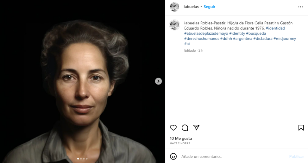 Imágenes generadas a partir de IA para imaginar cómo se verían los nietos buscados por Abuelas de Plaza de Mayo.