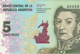 billete de 5 pesos