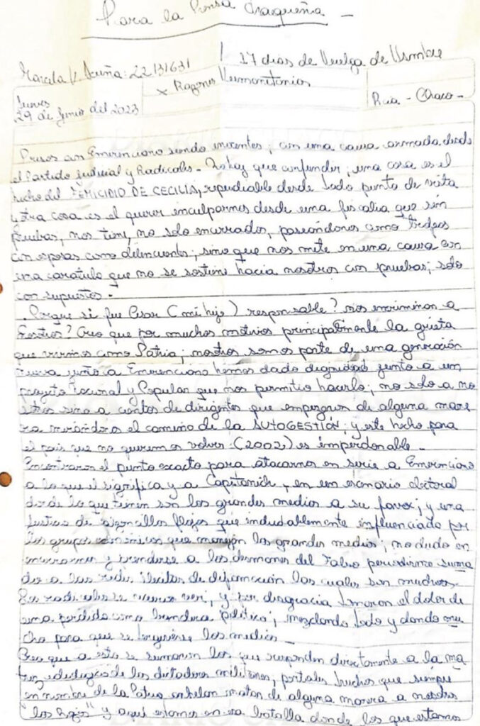 carta marcela acuña