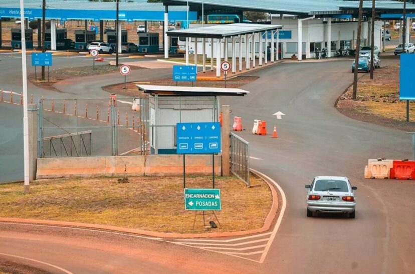 Frontera Encarnación-Posadas, donde se secuestró el ladrillo de cocaína.