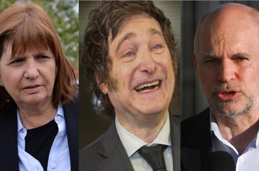 Bullrich, Milei y Larreta