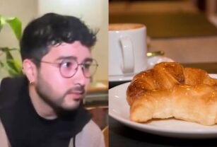 cafe y dos medialunas