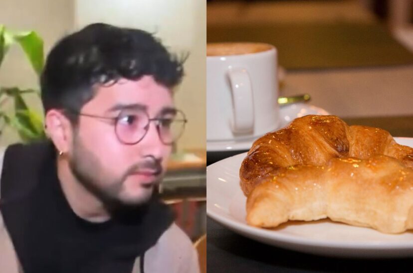 cafe y dos medialunas