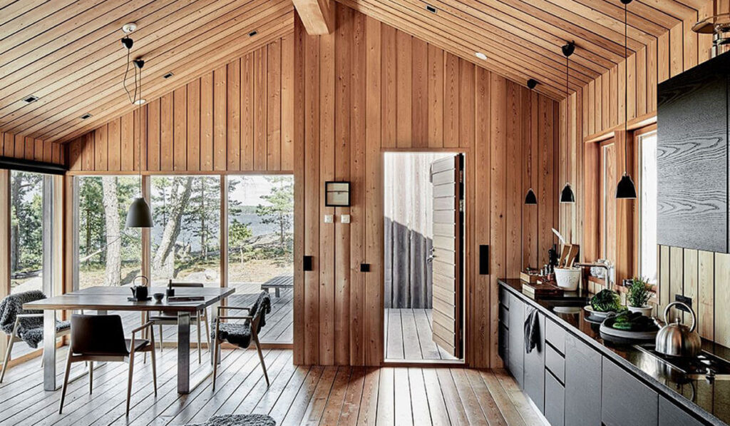 casa madera y vidrio