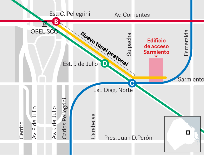 nodo obelisco túnel subte
