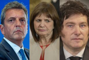 Massa, Bullrich y Milei zanchetta