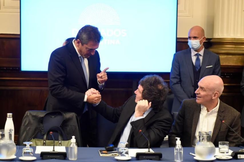 Sergio Massa Javier Milei Congreso