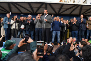 La CGT en un acto con Massa