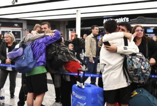 Los jóvenes llegados de Israel.