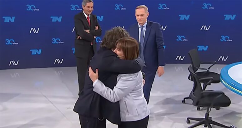 Abrazo Bullrich - Milei