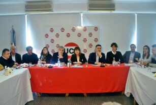 Dirigentes de la UCR con Patricia Bullrich