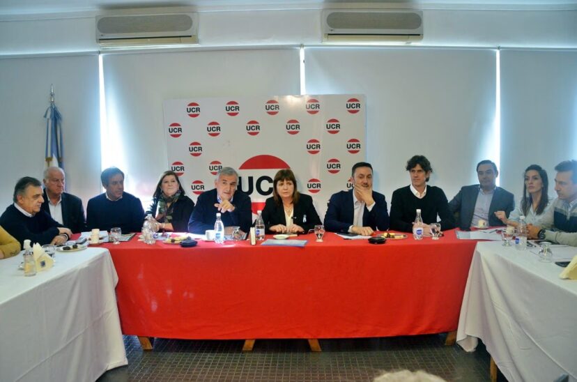Dirigentes de la UCR con Patricia Bullrich