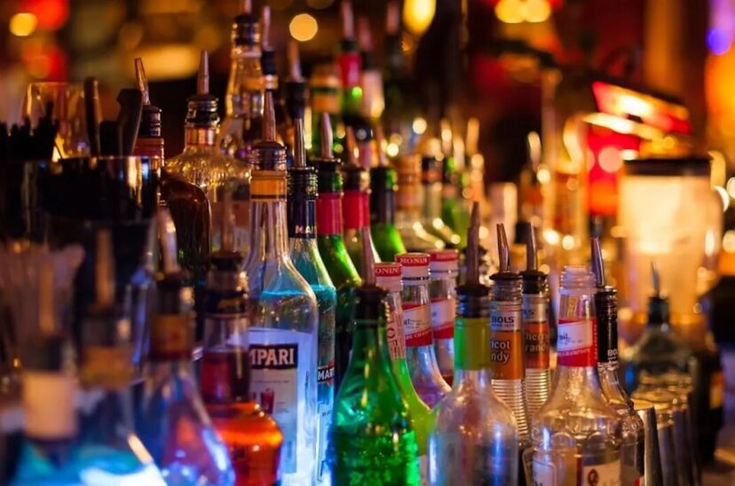 Botellas de alcohol Navidad