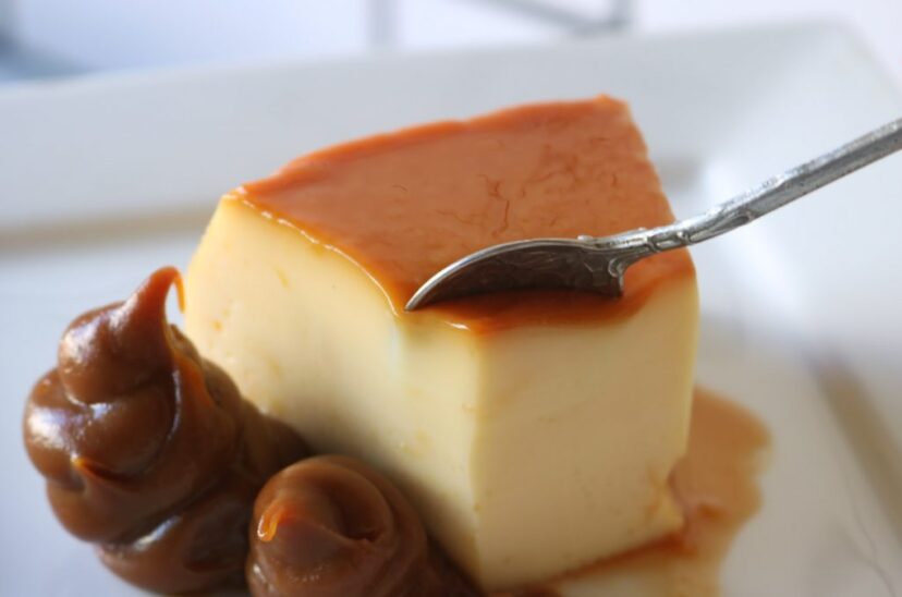 flan de dulce de leche
