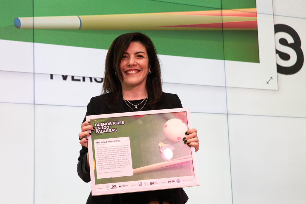 Roxana Miguel, primer premio de Buenos Aires en 100 palabras.