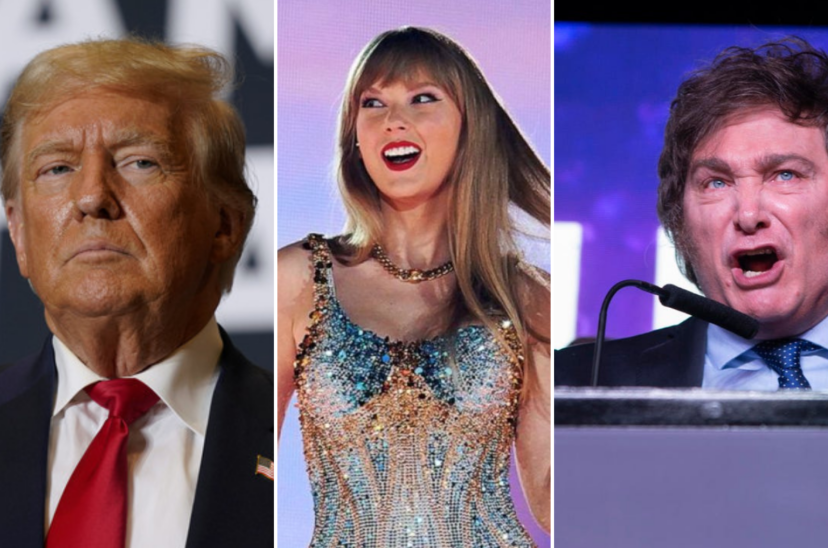 taylor swift, trump y milei