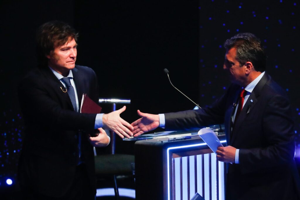 Debate presidencial Milei Massa