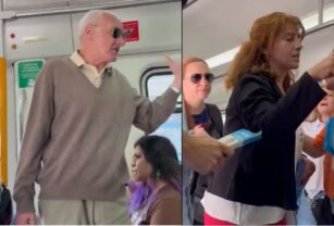 Echan militantes tren