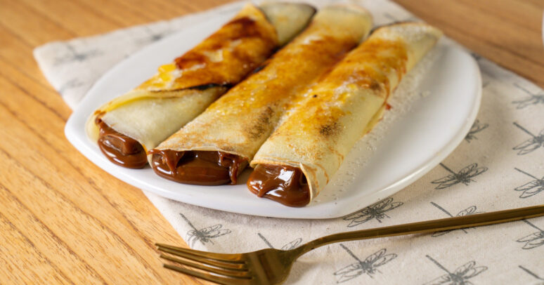 panqueques con dulce de leche