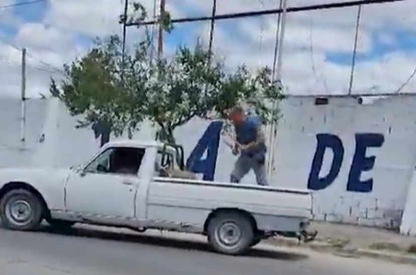 Hombre huevos de gallina Puerto Madryn