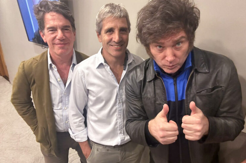 Javier Milei Luis Toto Caputo Nicolás Posse