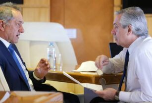 Alberto Fernández con Daniel Scioli