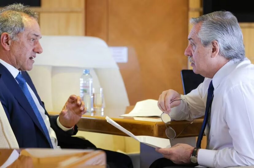 Alberto Fernández con Daniel Scioli