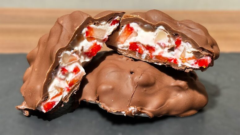 bombones helados yogurt frutilla