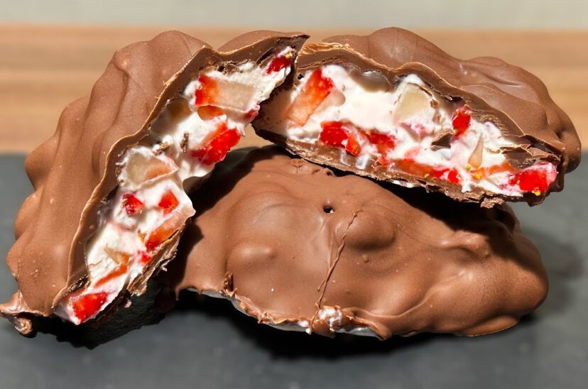 bombones helados yogurt frutilla