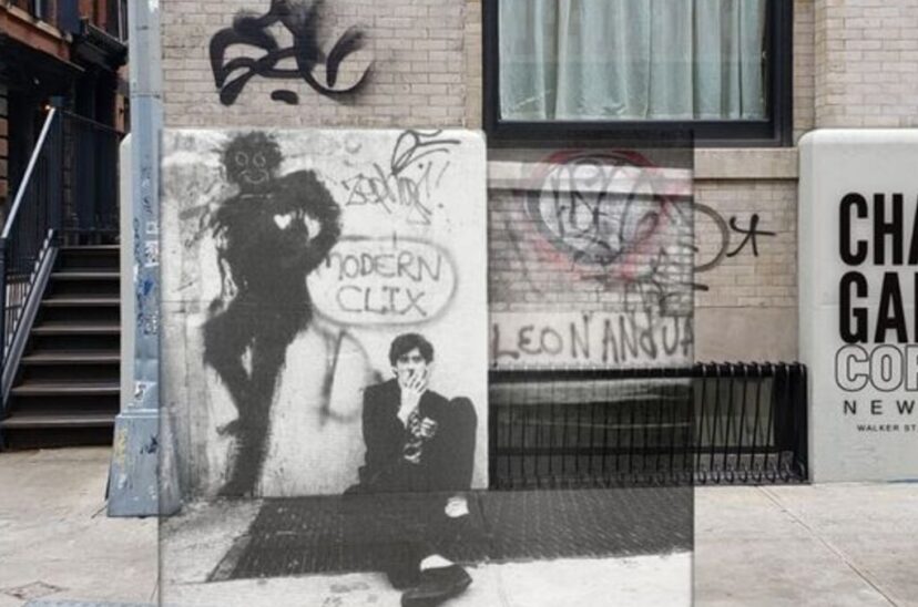 La esquina de la portada de Clics Modernos, disco de Charly García