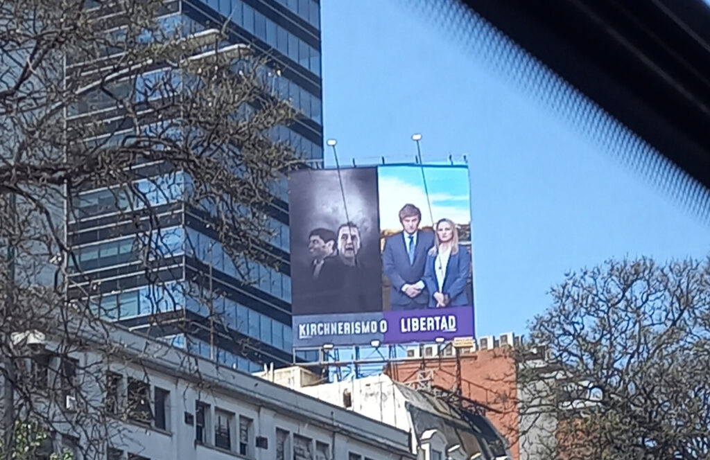 cartel milei massa
