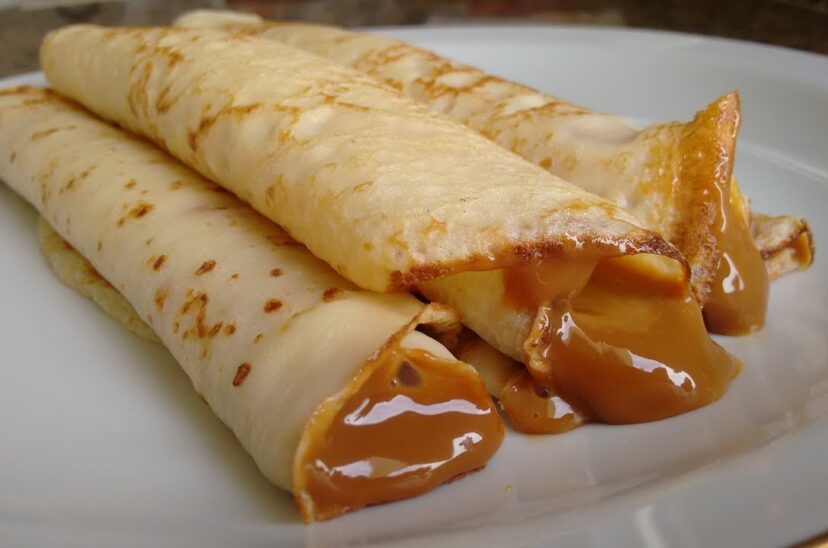 panqueques con dulce de leche