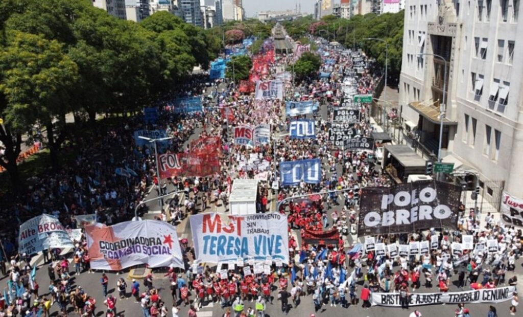 Corte en la 9 de Julio