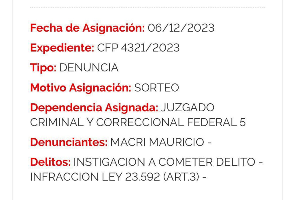 denuncia macri a riquelme