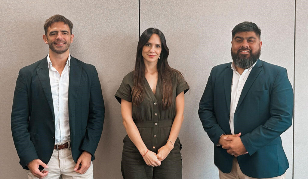 Marcos Botta, Florencia Román y Matías Arias.