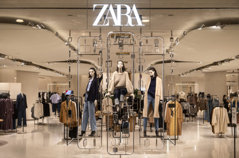 Galpón de ropa camisas zara
