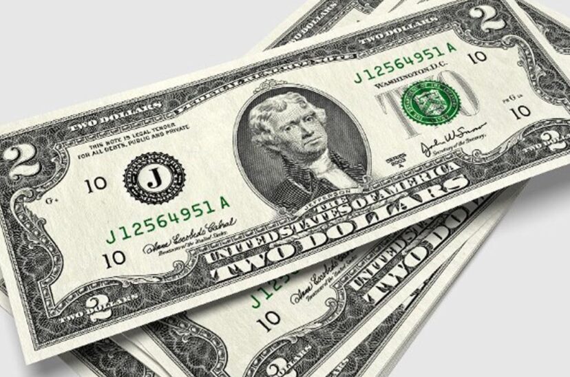 billete de 2 dólares dólar