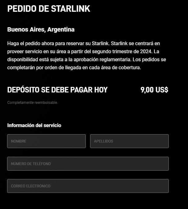 captura de pantalla de la página oficial