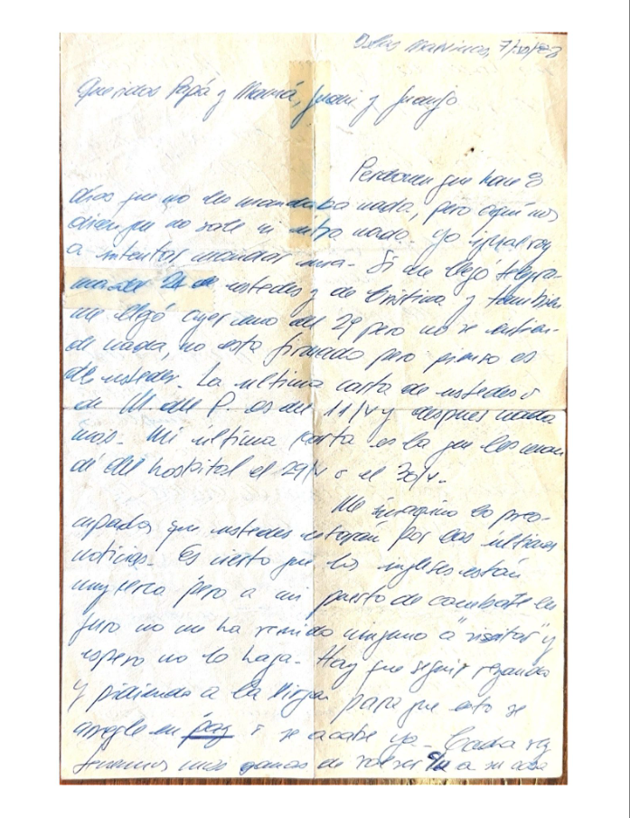 carta excombatiente malvinas