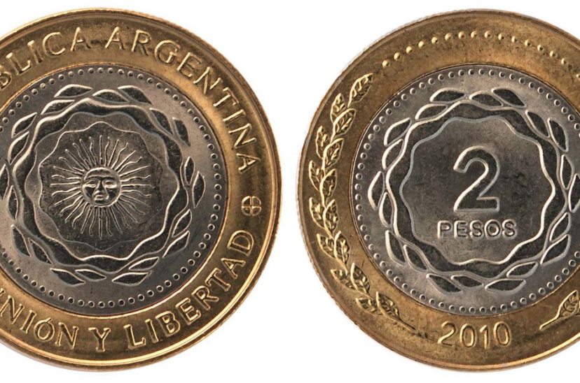 moneda 2 pesos error