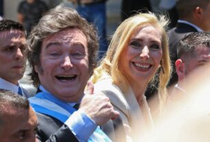 javier y karina milei - Cancillería