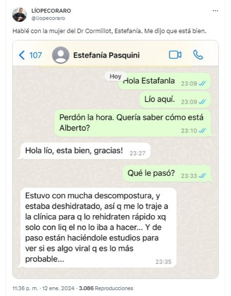Chat sobre la salud de Alberto Cormillot