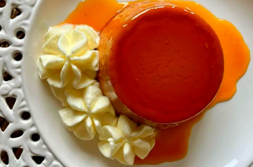 Flan dulce de leche