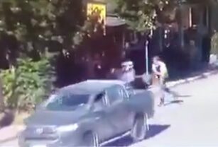 Agresión al motociclista en Villa la Angostura