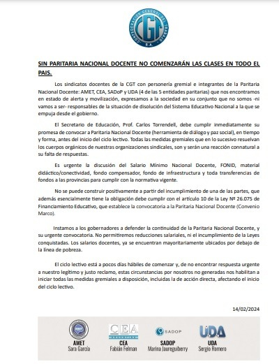 comunicado cgt