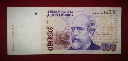Billete 100 Pesos Roca Error Sin Tinta Ovi Ver Fotos Raro