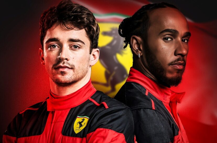 charles leclerc y lewis hamilton