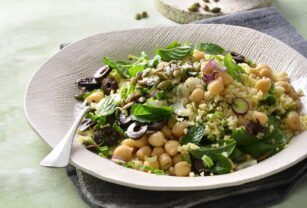 ENSALADA DE MIJO CON ESPINACAS Y GARBANZOS sujoy