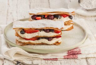 milhojas frutos rojos
